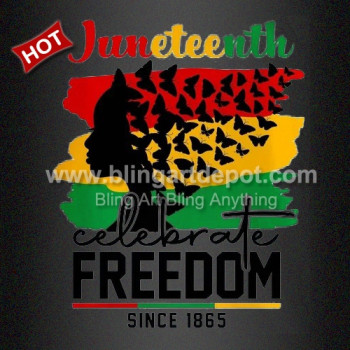 Iron ons White Ink Transfer Juneteenth Direct To Fabric for Clothing Iron ons White Ink Transfer Juneteenth Direct To Fabric for Clothing